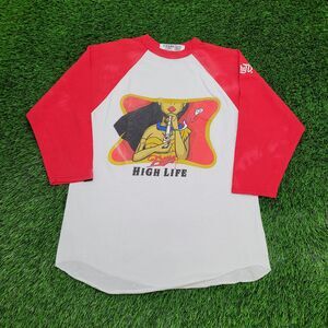 Funny 420 Raglan Shirt Womens Medium 19x26 White